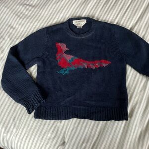 Vintage Wool Embroidered Bird Sweater